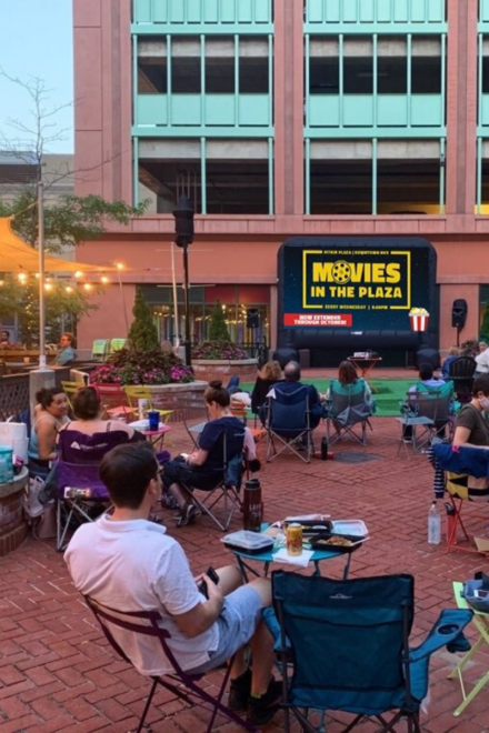 movie night in temple Plaza